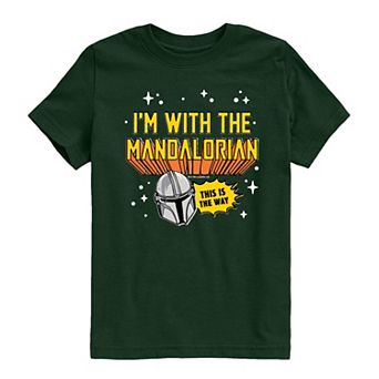 Boys 8-20 Star Wars The Mandalorian I'm With The Mandalorian Graphic Tee