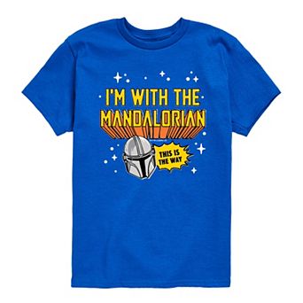 Boys 8-20 Star Wars The Mandalorian I'm With The Mandalorian Graphic Tee