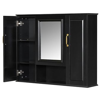 36" Wall Mounted Medicine Cabinet with Mirror and 3 Doors