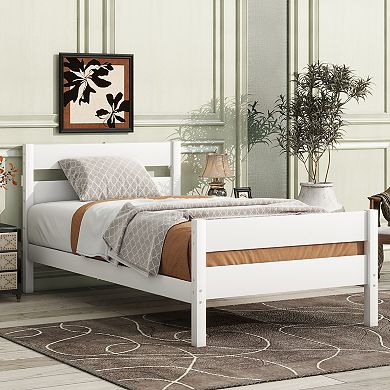 Whisen Twin Bed with Headboard and Footboard