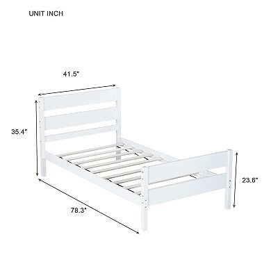 Whisen Twin Bed with Headboard and Footboard