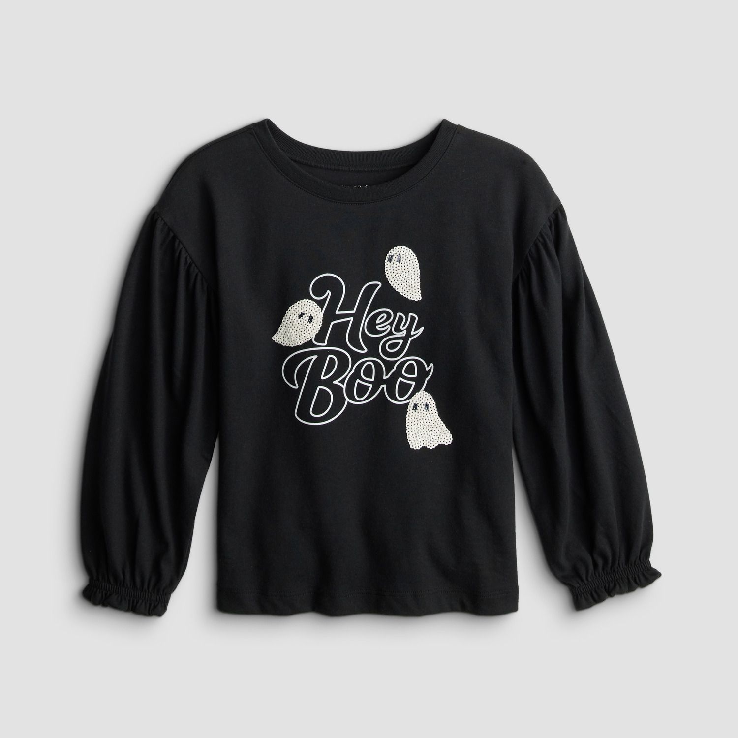 Футболка Jumping Beans® Halloween Ruffle Cuff Long Sleeve для девочек, цвет: Чёрный — фото 1