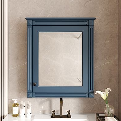 Wall Mounted Bathroom Cabinet with Mirror and Adjustable Shelf