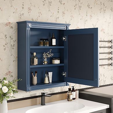Wall Mounted Bathroom Cabinet with Mirror and Adjustable Shelf
