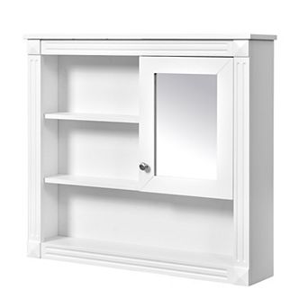 Bathroom Wall Cabinet with Mirror, Adjustable Shelves and 4 Shelves for Storage