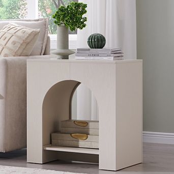 Nightstand with Charging Station, 22 inch Modern Night Stand End Tables for Living Room