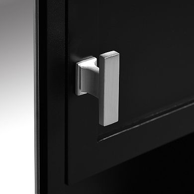 Wall Mounted Bathroom Medicine Cabinet with Mirror and Towel Bar