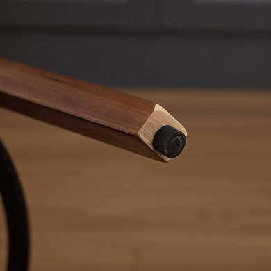 Set of 2 Rattan Counter Stools with Swivel Seat and Cane Back