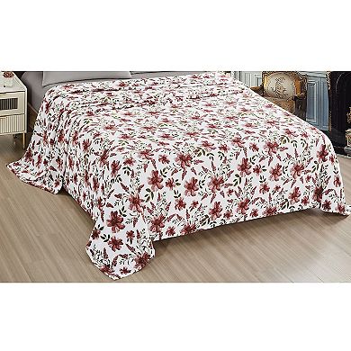 100% Polyester Luxurious Ultra Soft Lightweight Rayla Printed Bed Blanket