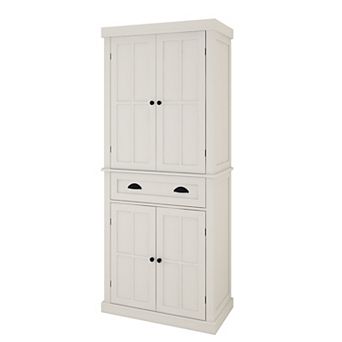 71" Tall Storage Cabinet With Drawer, 4 Doors and Adjustable Shelves