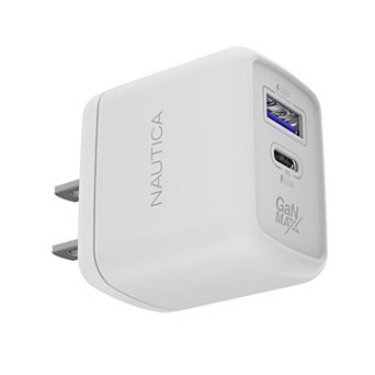 Nautica CH130 30W Fast Wall Charger, USB C PD & USB A QC 3.0 Dual Port for iPhone Android