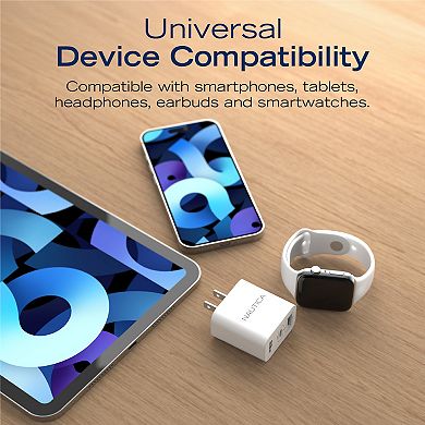 Nautica Turan Core 20 Bundle, 2 Pack 20W USB C Chargers with 60W Cables for iPhone, Android and more