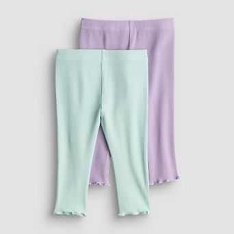 Baby Girl Jumping Beans® 2-Pack Rib Leggings