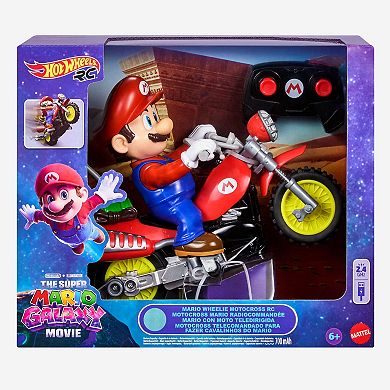 Hot Wheels Mario Wheelie Motocross RC Remote-Controlled Vehicle