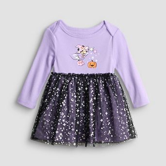 Baby Girl Jumping Beans® Disney's Minnie Mouse Long Sleeve Bodysuit Tutu Dress