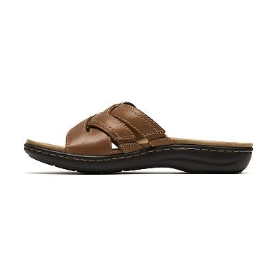 Clarks® Laurieann Opal Women's Leather Slip-On Sandals