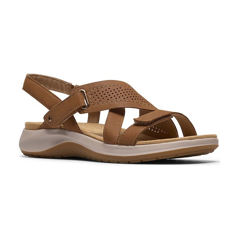 Clarks® Maelynn Paige Women's Leather Flat Sandals, 