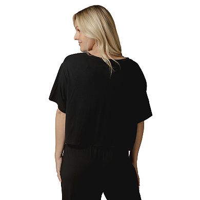 Maternity Kindred Bravely Aria Casual Cropped Short Sleeve Pajama Top