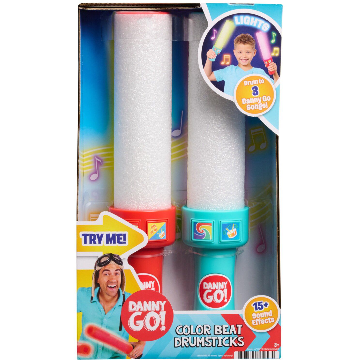 Детские игрушки Danny Go! Color Beat Drumsticks with Lights & Sound Effects