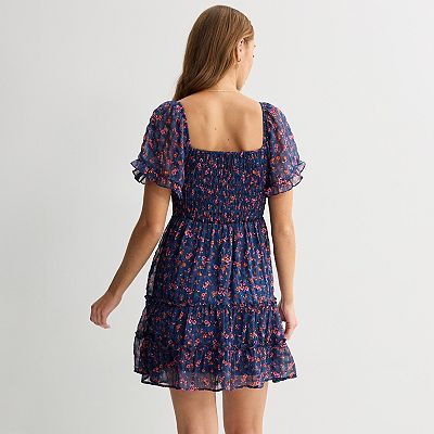 flutter skater dress Windsor Cutest Flirt Flutter Sleeve Skater Dress
