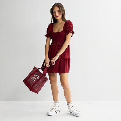 Juniors' Mary & Mo Tonal Embroidered Dress