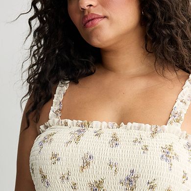 Juniors' Plus Size Mary & Mo Smocked Midi Dress