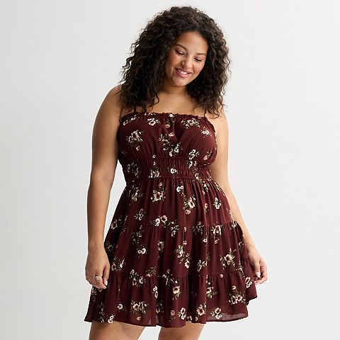 Женские платья Plus Juniors' Plus Size Mary & Mo Rosette Strappy Dress