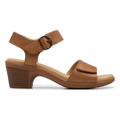 Clarks® Emily2 Amanda Women's Heeled Leather Slingback Sandals