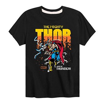 Boys 8-20 Marvel Boy's Thor 8-Bit Pixel Graphic Tee