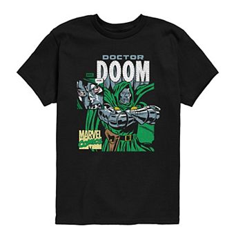 Boys 8-20 Marvel Doctor Doom Comic Panel Distressed Graphic Tee