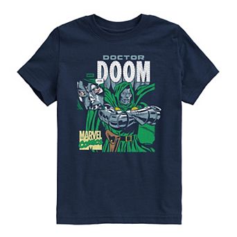Boys 8-20 Marvel Doctor Doom Comic Panel Distressed Graphic Tee