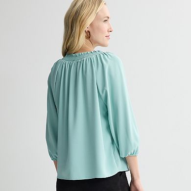 Women's Nine West Tie Neck Popover Blouse