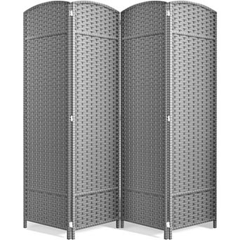 Sorbus 4 Panel Room Divider Panel - Extra Wide Double Hinged Panels - Folding Privacy Screens
