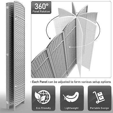 Sorbus 4 Panel Room Divider Panel - Extra Wide Double Hinged Panels - Folding Privacy Screens