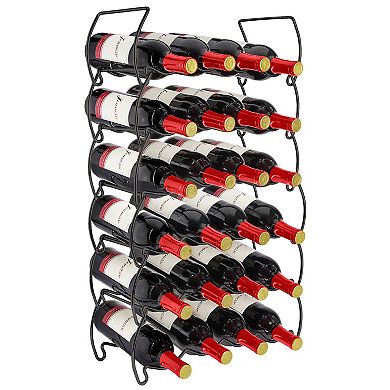 Sorbus 6-Tier Stackable Wine Rack - Perfect for Bar, Wine Cellar, Cabinet, Pantry, etc - Hold 24