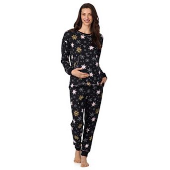 Maternity Cuddl Duds® Cozy Sweater Knit Long Sleeve Pajama Top & Pajama Jogger Set