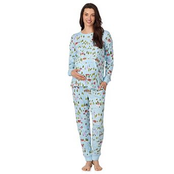 Maternity Cuddl Duds® Cozy Sweater Knit Long Sleeve Pajama Top & Pajama Jogger Set