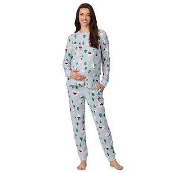 Maternity Cuddl Duds® Cozy Sweater Knit Long Sleeve Pajama Top & Pajama Jogger Set