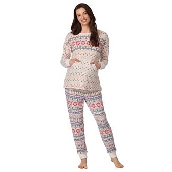 Maternity Cuddl Duds® Cozy Sweater Knit Long Sleeve Pajama Top & Pajama Jogger Set