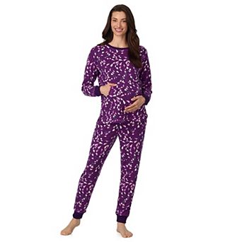 Maternity Cuddl Duds® Cozy Sweater Knit Long Sleeve Pajama Top & Pajama Jogger Set