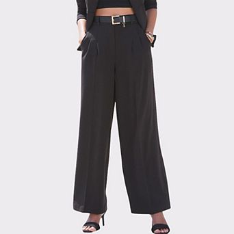 Lascana Women's Pleated Wide Leg Trouser