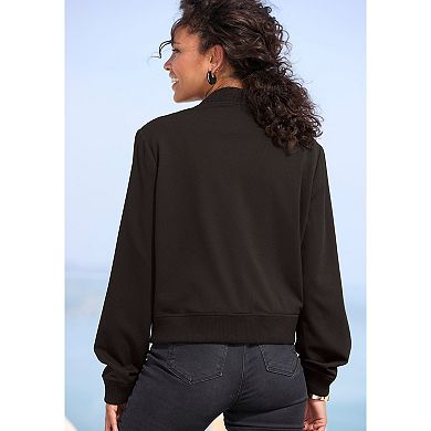 Lascana Women's Snap Front Bomber Jacket