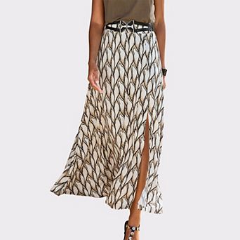 Lascana Women's Side Slit Maxi Skirt