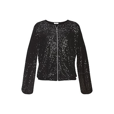 Lascana Women's Sequin Bomber Jacket