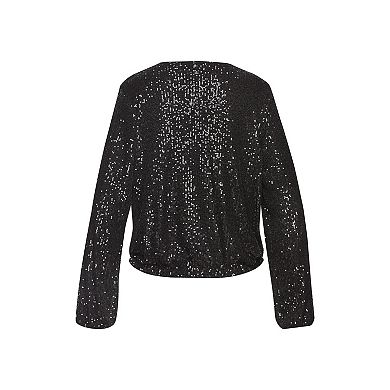 Lascana Women's Sequin Bomber Jacket