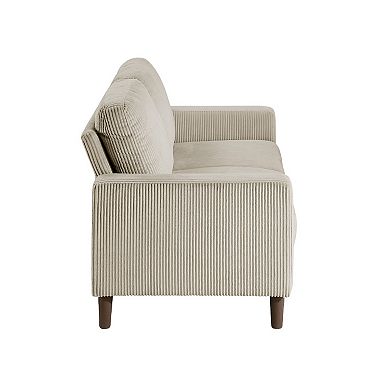 Cey Loveseat, Corduroy Upholstery, Modern Style Legs