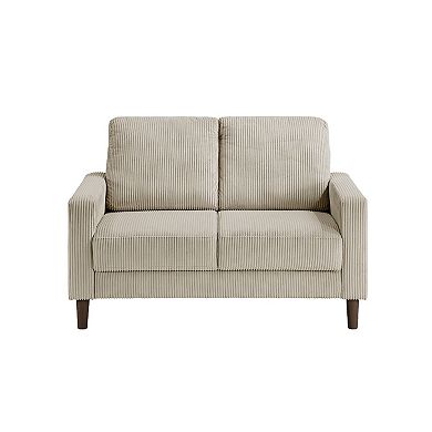 Cey Loveseat, Corduroy Upholstery, Modern Style Legs