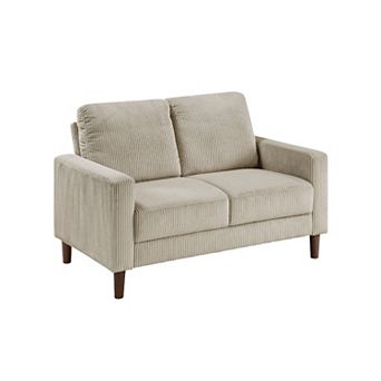 Cey Loveseat, Corduroy Upholstery, Modern Style Legs