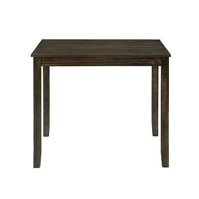 Gimi 5pc Dining Table Set, 4 X Back Faux Leather Chairs, Charcoal Brown