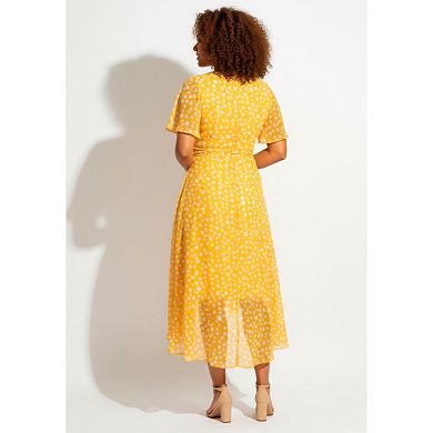 Avenue Women's Plus Size High-Low Midi Dress